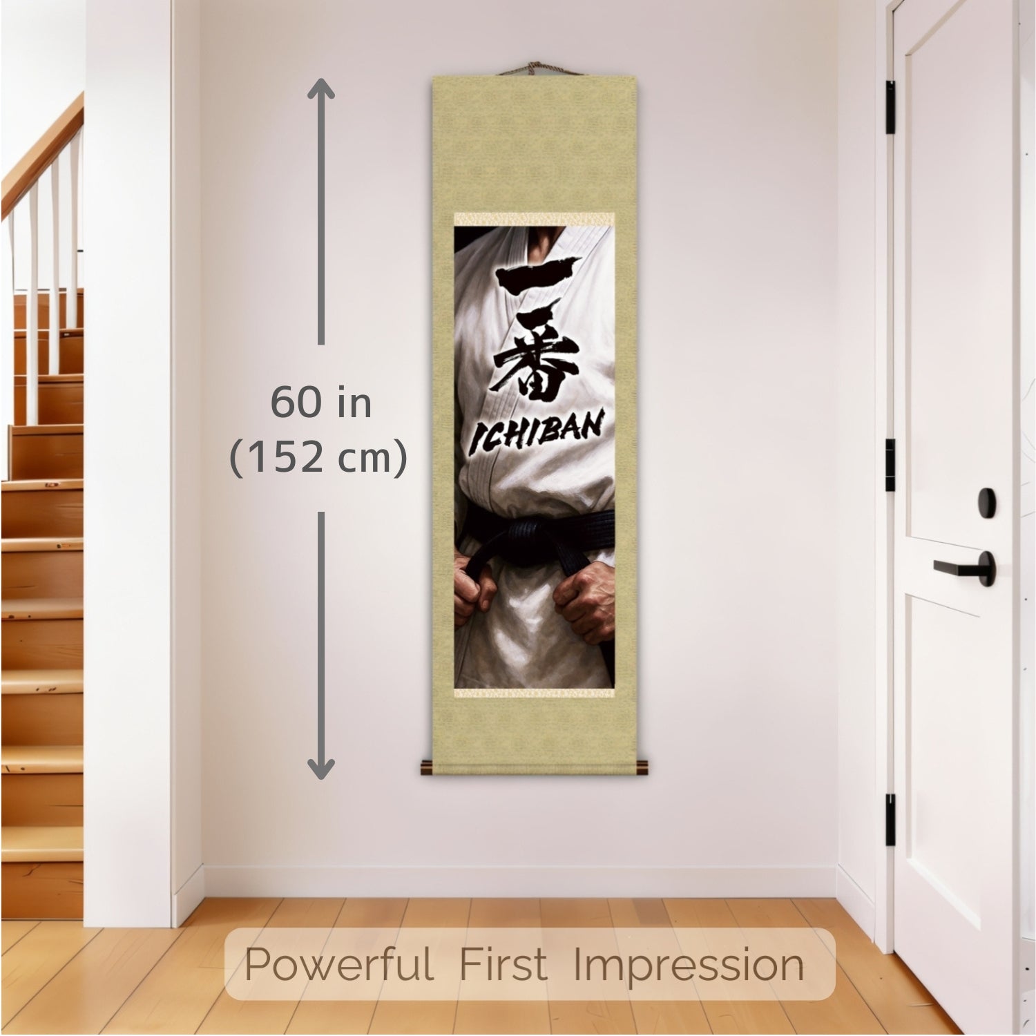 Arts martiaux japonais Ichiban Kakemono Tenture murale – Esprit de ceinture noire 