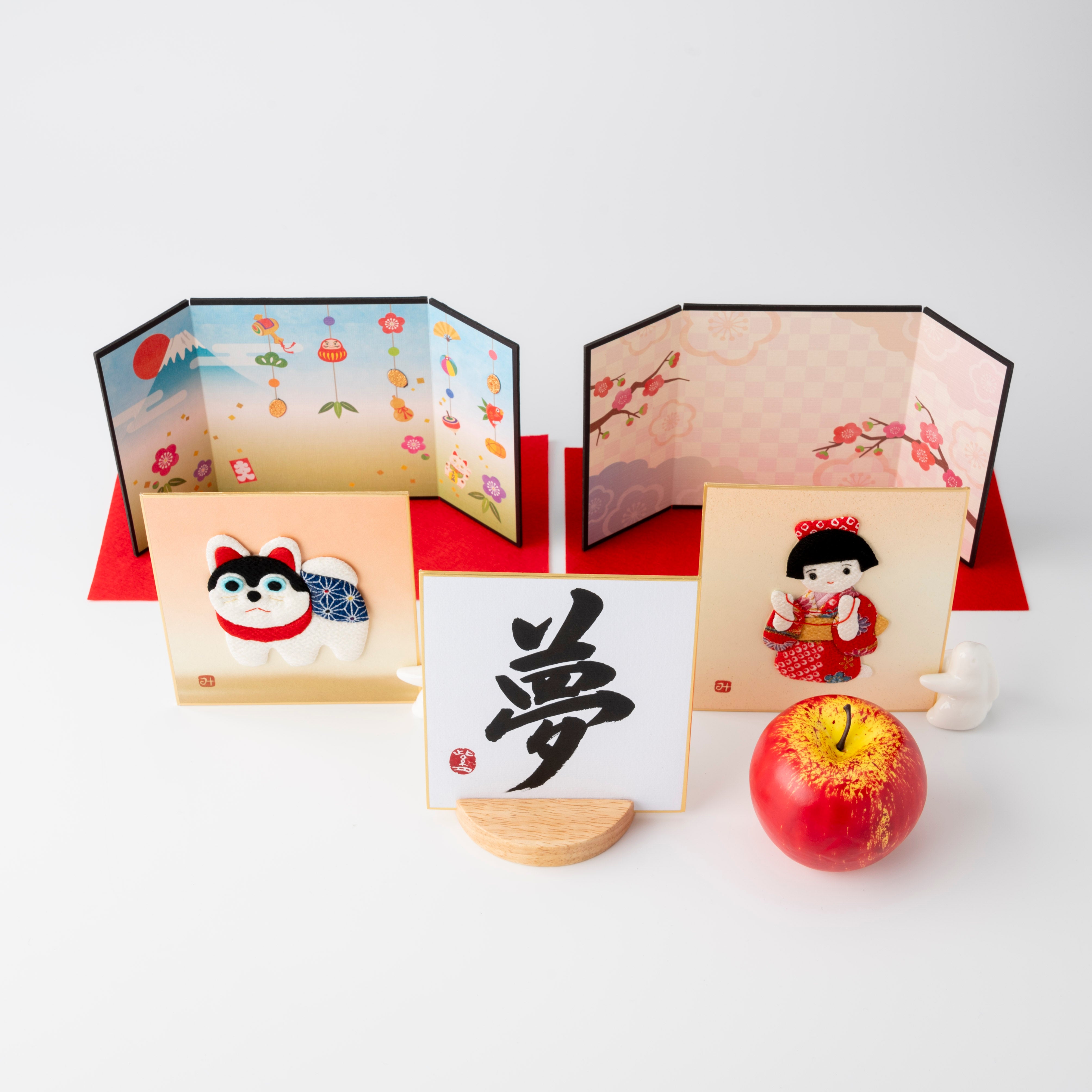 Bundled Product: Themed "Dream" - Shodo and Raised Cloth Artwork, Design 1